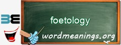 WordMeaning blackboard for foetology